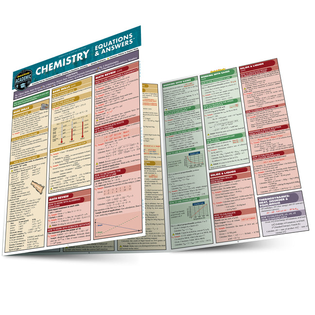 Chemistry Equations & Answers: A Quickstudy Laminated Reference Guide