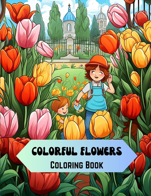 Colorful Flowers Coloring Book