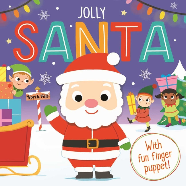 Jolly Santa: A Finger Puppet Board Book