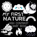 My First High Contrast Baby Book - Nature: My First Nature For Newborn, Baby, Infants Cute Baby Book Baby Books for Baby Shower Gift Gift in Books for