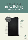 NLT Large Print Thinline Reference Bible, Filament Enabled Edition (Red Letter, Leatherlike, Black)