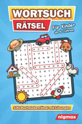 Wortsuchrätsel für Kinder ab 6 Jahren: 100 Buchstabenrätsel mit abwechslungsreichen Themen Mit Lösungen 5 Schwierigkeitsstufen nigmax Rätselbuch