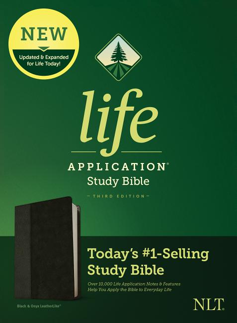 NLT Life Application Study Bible, Third Edition (Leatherlike, Black/Onyx)